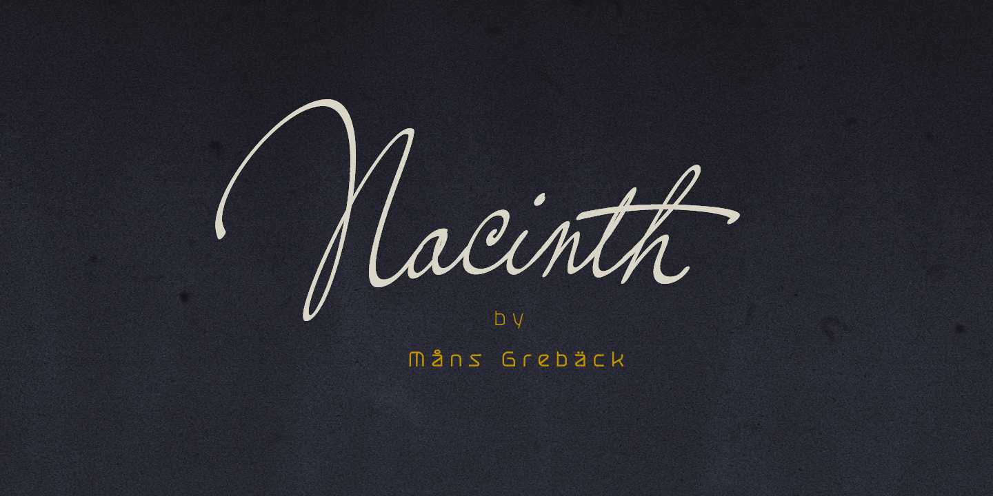 Beispiel einer Nacinth-Schriftart #1